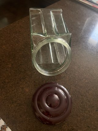 Frasco vintage cristal tapa baquelita
