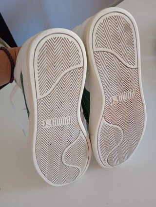 Botines Puma Blancos y Verdes