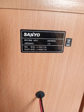 Altavoces Sanyo Madera 20W