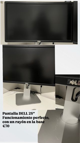 Pantalla Dell 25 pulgadas Funcionamiento perfecto