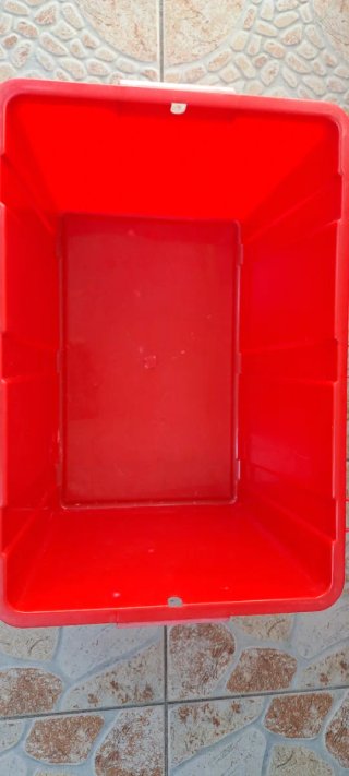 Contenitore tesoro rosso in plastica rigida