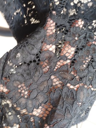 Pantaloni a zampa pizzo nero Tezenis L