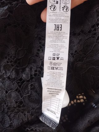 Pantaloni a zampa pizzo nero Tezenis L