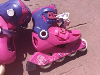 Patines en línea niña rosa Oxelo