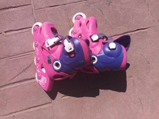Patines en línea niña rosa Oxelo