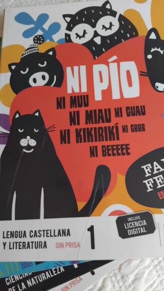 Siete libros de primero de primara