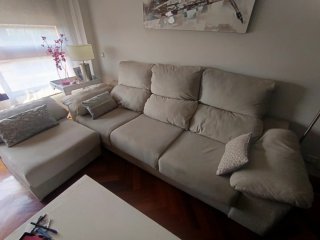 Sofá extensible 3 Plaza Taupe + chaislonge