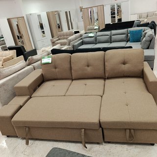 Sofá Cama Chaise Longue Reversible Marrón