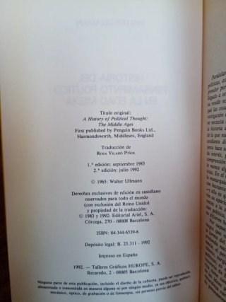 Historia del pensamiento político en la Edad Media