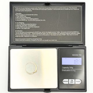 Anillo de Oro 18k - (750), Talla 13, 1.88gr