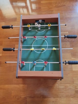 Mini calcio balilla per 2 giocatori