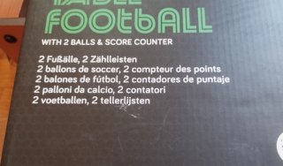 Mini calcio balilla per 2 giocatori