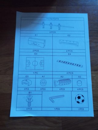 Mini calcio balilla per 2 giocatori