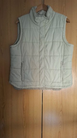 Chaleco acolchado mujer beige