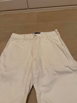 Pantalones anchos blancos Zara Talla 34