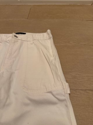 Pantalones anchos blancos Zara Talla 34