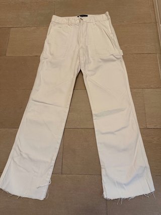 Pantalones anchos blancos Zara Talla 34