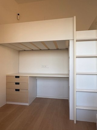 Litera-escritorio armario y cajones, ikea smastad