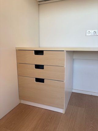 Litera-escritorio armario y cajones, ikea smastad