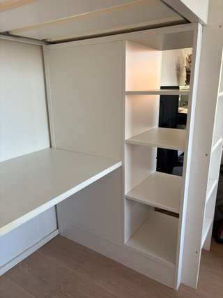 Litera-escritorio armario y cajones, ikea smastad