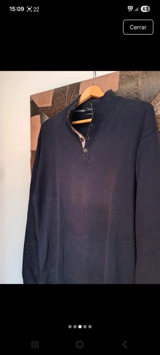 Jersey azul marino caballero