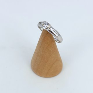 Anillo de Oro 18k - (750), Talla 16, 1.9gr, Blanco