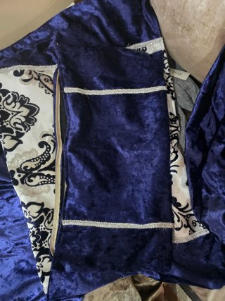 Sofá Árabe Sadari Azul Terciopelo