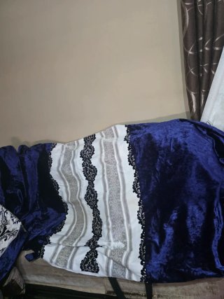 Sofá Árabe Sadari Azul Terciopelo
