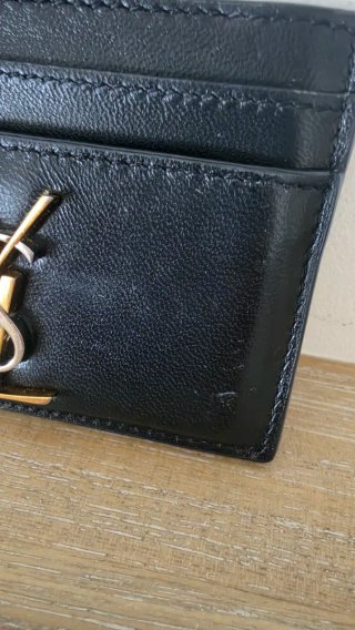 Portacartellini Yves Saint Laurent in pelle nera