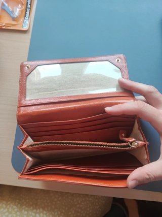 Monedero cartera Bimba y Lola cuero teja