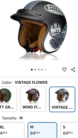 Casco Jet Talla M Negro
