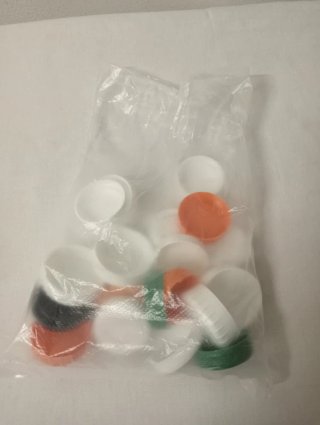 Lotto 24 Tappi Plastica Riciclo