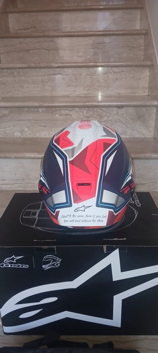 Casco Moto Alpinestars + Visera y Bolsa