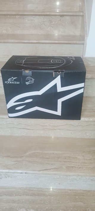 Casco Moto Alpinestars + Visera y Bolsa