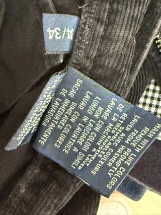 Ralph Lauren Pantalone Uomo W34 48 Velluto Costine