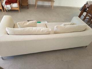 Sofá beige 2,50m desenfundable