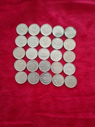 25 Monedas de 10 Pesetas
