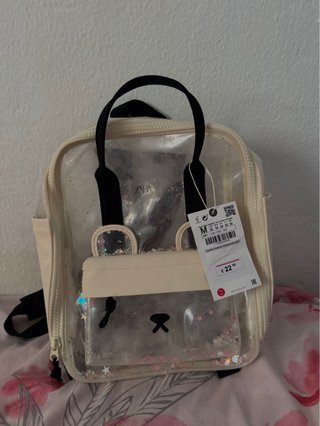Mochila Transparente Zara Osito