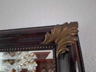 Espejo grande madera y dorado