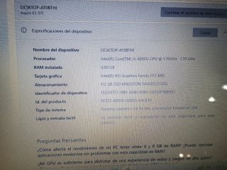 Portátil Acer 15.6 Negro