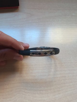 Pulsera de acero y caucho para hombre
