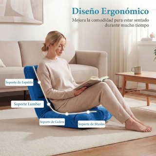 COSTWAY Sofá Suelo Plegable con Respaldo Ajustable