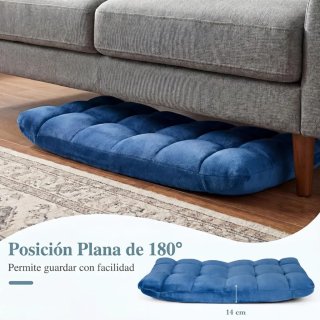 COSTWAY Sofá Suelo Plegable con Respaldo Ajustable