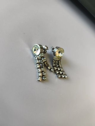 Orecchini strass anni '90 pendenti