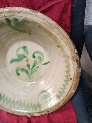 Lebrillo muy antiguo cerámica de Fajalauza