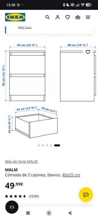 2 Cómodas IKEA Negro/Marrón