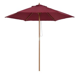 Sombrilla Parasol Madera Ø250 Granate con Polea