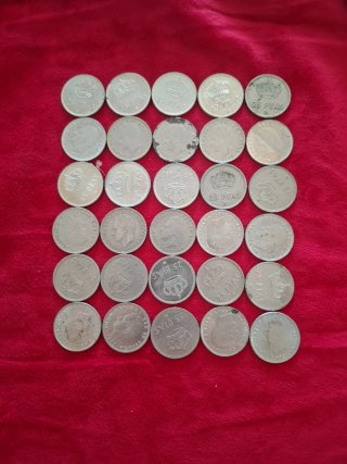 30 monedas 25 pesetas Rey Juan Carlos I