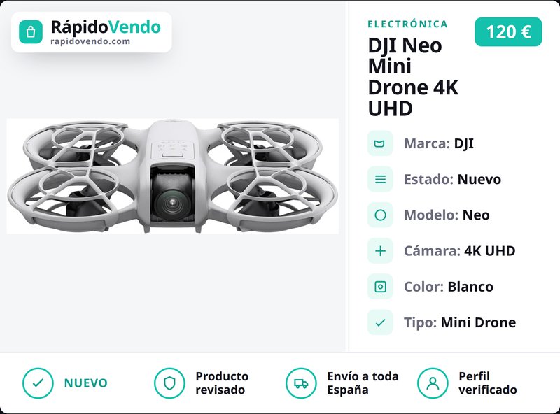 DJI Neo Mini Drone 4K UHD Blanco