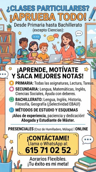 CLASES PARTICULARES · PRIMARIA · ESO · BACHILLER